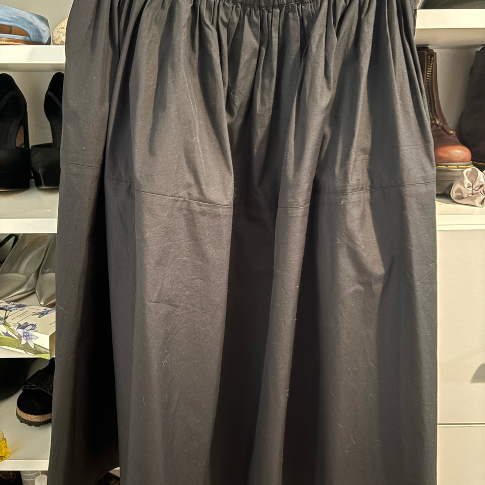 SUZIE KONDI SERENA COTTON POPLIN Skirt BLACK NWT SMALL - Picture 3 of 5